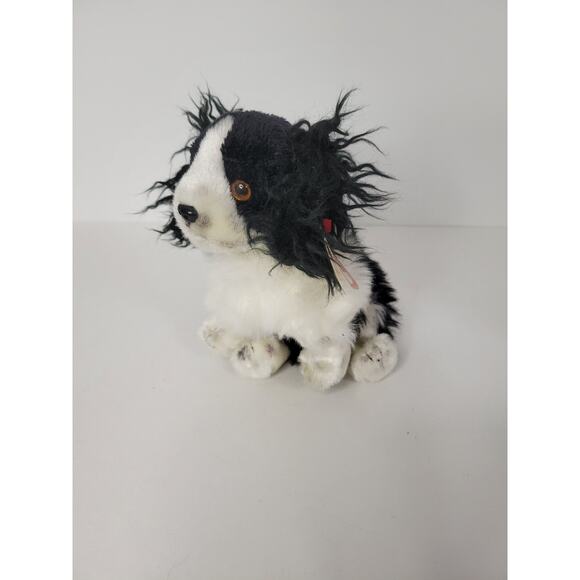 Vintage TY Beanie Babies Frolic the Dog Black and White Cocker Spaniel Dog - Picture 1 of 7